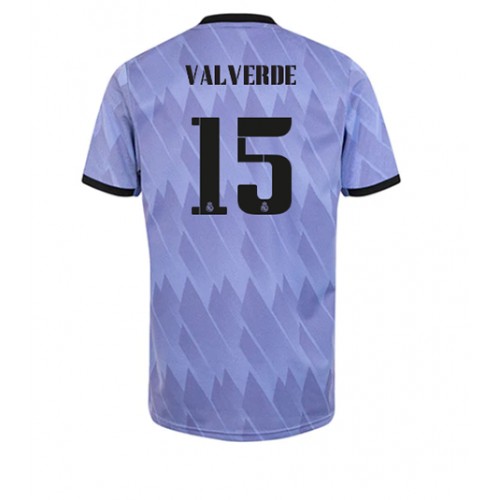 Real Madrid Federico Valverde #15 Bortedrakt 2022-23 Kortermet Real Madrid Federico Valverde #15 Bortedrakt 2022-23 Kortermet